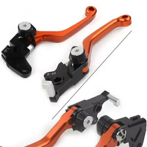 �u���[�L���o�[�N���b�`���o�[�I�[�g�o�C�n���h���o�[�X�Y�L DRZ 400E 400S 00-22 �I�����W- Brake lever clutch lever motorcycle handlebar for Suzuki DRZ 400E 400S 00-22 orange-
