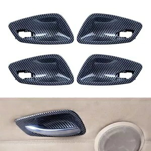 4x �C���e���A�h�A�n���h���V�F���J�o�[ BMW 3 �V���[�Y E90 2005-2012 ABS �J�[�{���t�@�C�o�[�p 4x interior door handle shell cover for BMW 3 Series E90 2005-2012 ABS carbon fiber- �y���s�A���i�z