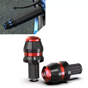 2 x ���j�o�[�T�� 22mm 7/8 �C���` ���[�^�[ �n���h���o�[ �O���b�v �o�[�G���h �X���C�_�[ �L���b�v �v���O ���b�h- 2 x Universal 22mm 7/8 Motor Handlebar Grips Bar End Slider Cap Plugs Red- �y���s�A���i�z