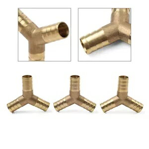 Y-3 EFC^Jz[Xo[uppCvXvCT[RKXC- Y-3 Way Brass Hose Barb Fitting Pipe Splicer Fuel Water Gas Air-