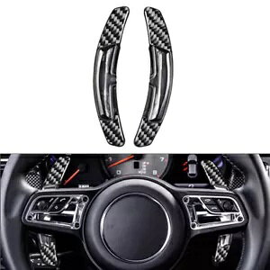 |VF pi[ JCG 911 p ubN XeAO zC[ Vtg bJ[ GNXeV Black steering wheel shift rocker extension for Porsche Panamera Cayenne 911-