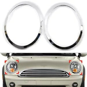 wbhCgwbhvgO BMW MINI R55 R56 R57 R58 R59 N[yA- Headlight Headlamp Trim Ring For BMW MINI R55 R56 R57 R58 R59 Chrome Pair-