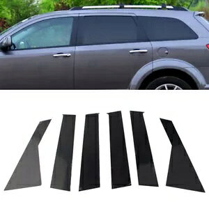 6x ���C�g�u���b�N �ԑ��s���[ �h�A�p�l�� �_�b�W �W���[�j�[ 2009-2020�p 6x Light Black Car Window Pillar Door Panels for Dodge Journey 2009-2020- �y���s�A���i�z