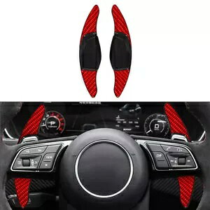 ԂXeAOzC[VtgbJ[GNXeVAEfB RS3 RS4 RS5 R8 Q8 Q3 TT RS- Red steering wheel shift rocker extension for Audi RS3 RS4 RS5 R8 Q8 Q3 TT RS-