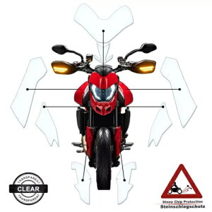 Ducati Hypermotard 950 2019-2021 に適したペイント保護フィルム クリア- Paint protection film suitable for Ducati Hypermotard 950 2019-2021 clear-