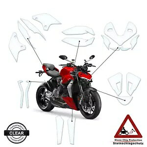 Ducati Streetfighter V2 2021-2024 ɓKyCgیtB NA- Paint protection film suitable for Ducati Streetfighter V2 2021-2024 clear-