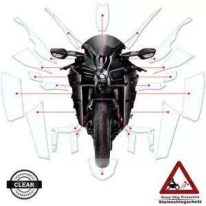 ペイント保護フィルムは、Kawasaki Ninja H2 2015-2021 クリアに適合します。 Paint protection film fits Kawasaki Ninja H2 2015-2021 clear-
