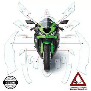 yCgیtB Kawasaki ZX6R 636 2019-2021 NAɓK܂B Paint protection film fits Kawasaki ZX6R 636 2019-2021 clear-