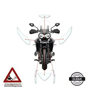 TPU ペイント保護フィルムは Triumph Tiger 800 XR 2018 + クリアに適合します。 TPU paint protection film fits Triumph Tiger 800 XR 2018 + clear-