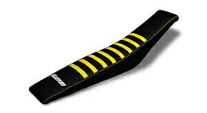 XYL RMZ 250 2007 2008 2009 uObp[V[gJo[ - ubNCG[ Suzuki RMZ 250 2007 2008 2009 Ribbed Gripper Seat Cover - Black Yellow