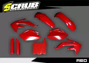 z_ CRF250R 2008 2009 bhvX`bNLbg + tH[NK[h Honda CRF250R 2008 2009 Red Plastics kit + Fork guards