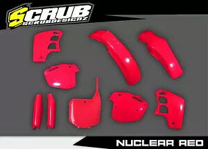 �z���_ CR500R 1995-2001 �j���[�N���A���b�h�v���X�`�b�N�{�f�B�L�b�g + �t�H�[�N�K�[�h Honda CR500R 1995-2001 Nuclear Red Plastics Body kit + fork guards