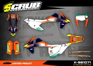 KTM �O���t�B�b�N�X EXC 125 250 300 350 450 500 2017 2018 2019 �X�N���u�f�J�[�� EXCf XC-W KTM graphics EXC 125 250 300 350 450 500 2017 2018 2019 SCRUB decals EXCf XC-W �y���s�A���i�z