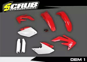 z_ CRF250X 2005-2018 vX`bNLbg + tH[NK[h + LED Ae[Cg Honda CRF250X 2005-2018 Plastics kit +fork guards + LED Rear tail light