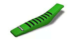 Kawasaki KX 250F 13-16 - 450F 12-15 リブグリッパーシートカバー - グリーンブラック Kawasaki KX 250F 13-16 - 450F 12-15 Ribbed Gripper Seat Cover - Green Black