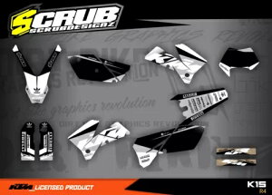 KTM �O���t�B�b�N�X EXC 125 200 250 300 400 450 525 2005 2006 2007 �X�N���u�f�J�[���L�b�g KTM graphics EXC 125 200 250 300 400 450 525 2005 2006 2007 SCRUB decals kit �y���s�A���i�z