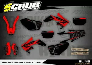 �z���_ CRf450X 2005-2018 �O���t�B�b�N �f�J�[�� �X�e�b�J�[ CRf 450X �G���f���[�� �X�N���u Honda CRf450X 2005-2018 Graphics Decals Stickers CRf 450X Enduro SCRUB �y���s�A���i�z