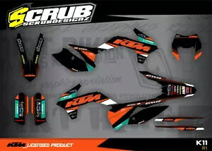 KTM �O���t�B�b�N�X EXC 125 250 300 350 450 500 - 2014 2015 2016 �X�N���u�f�J�[���X�e�b�J�[ KTM graphics EXC 125 250 300 350 450 500 - 2014 2015 2016 SCRUB decals Stickers �y���s�A���i�z