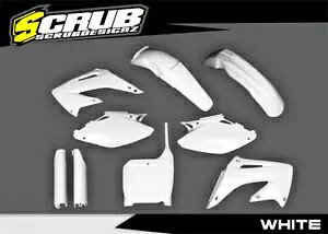 z_ CRF450R 2004 zCg vX`bN Lbg + tH[NK[h Honda CRF450R 2004 White Plastics kit + fork guards