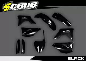 z_ CRF450R 2017 2018 CRF250R 2018 ubNvX`bNLbg + tH[NK[h Honda CRF450R 2017 2018 CRF250R 2018 Black Plastics kit + Fork guards