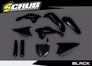 �z���_ CRF450R 2021-2024 CRF250R 2022-2024 �v���X�`�b�N�L�b�g + �t�H�[�N�K�[�h �u���b�N Honda CRF450R 2021-2024 CRF250R 2022-2024 Plastic kit + Fork guards Black