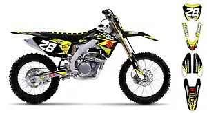 �O���t�B�b�N�L�b�g RMz250 2010-2018 �X�Y�L�X�e�b�J�[�X�N���u�f�J�[�� RMz 250 ���[�X�ԍ� Graphics Kit RMz250 2010-2018 Suzuki stickers SCRUB decals RMz 250 Race Number �y���s�A���i�z
