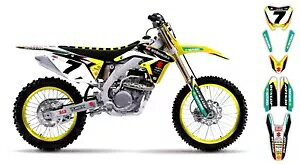 �O���t�B�b�N�X�L�b�g RMz450 2008-2017 �X�Y�L�X�e�b�J�[ �X�N���u�f�J�[�� RMz 450 ���[�X�i���o�[ Graphics Kit RMz450 2008-2017 Suzuki stickers SCRUB decals RMz 450 Race Number �y���s�A���i�z