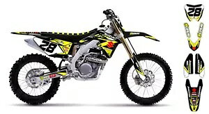 �O���t�B�b�N�X�L�b�g RMz450 2008-2017 �X�Y�L�X�e�b�J�[ �X�N���u�f�J�[�� RMz 450 ���[�X�i���o�[ Graphics Kit RMz450 2008-2017 Suzuki stickers SCRUB decals RMz 450 Race Number �y���s�A���i�z