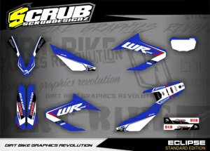 ���}�n WR125R 2009 - 2018 �G���f���[�� �O���t�B�b�N �f�J�[�� �X�e�b�J�[ WR 125 R �X�N���u Yamaha WR125R 2009 - 2018 Enduro Graphics Decals Stickers WR 125 R SCRUB