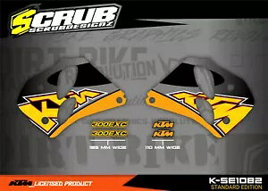 KTM �O���t�B�b�N�X EXC 300 1996 1997 �f�J�[���L�b�g�X�e�b�J�[�X�N���u KTM graphics EXC 300 1996 1997 decals kit stickers SCRUB �y���s�A���i�z