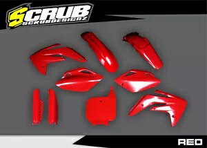 �z���_ CRF150R 2007-2024 OEM �J���[ ���b�h �v���X�`�b�N�L�b�g + �t�H�[�N�K�[�h CRF150RB Honda CRF150R 2007-2024 OEM color Red Plastic kit + fork guards CRF150RB