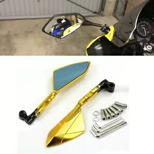 yA 8/10 ~[gS[hobN~[TCh~[z_ CB1000R 1300 XYL XJR1300 XJ6 Pair 8/10mm Gold Rearview Side Mirrors For Honda CB1000R 1300 Suzuki XJR1300 XJ6