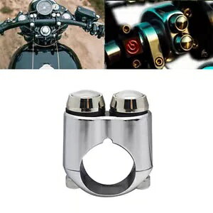 7/8 ''�n���h���o�[ 2 �{�^���z�[���t�H�O�����v�R���g���[���������^���X�C�b�`�n�[���[�_�C�i�p 7/8'' Handlebar 2 Button Horn Fog Lamp Control Momentary Switch For Harley Dyna