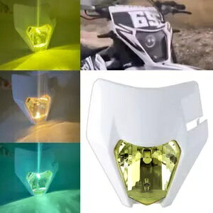�z���C�g�V�F�� �I�t���[�h �w�b�h���C�g DRL �n�C/���[ �r�[�� EXC TX TC TE FE 690 �G���f���[�� R White Shell Off-Road Headlight DRL Hi/Lo Beam For EXC TX TC TE FE 690 Enduro R �y���s�A���i�z