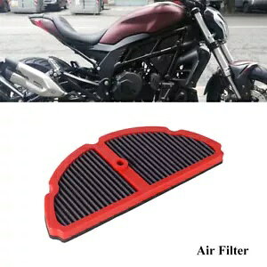 1Pc ԍʃGAtB^[N[i[Ce[NLbgxl BN502/502R 2014-2019 1Pc Red High Flow Air Filter Cleaner Intake Kit For BENELLI BN502/502R 2014-2019