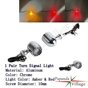 A~N[I[goCyA^[VOiCgu[LvXYLz_p Aluminum Chrome Motorcycle Pair Turn Signal Light Brake Lamp For Suzuki Honda