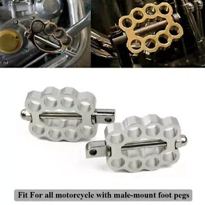 n[[\teC_Ci`bp[pIX}EgA~Lbc|EtbgyOtbgXg Male-Mount Aluminum Cat's Paw Foot Pegs Footrest For Harley Softail Dyna Chopper