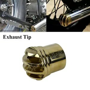 1Pc ^JrC}t[pCvGh`bv 1-3/4 "n[[c[O`bp[{o[p 1Pc Brass Exhaust Muffler Pipe End Tip 1-3/4" For Harley Touring Chopper Bobber