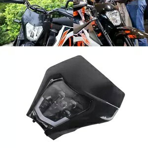 X[p[g EXC-F 350 450 500 2017-21 pubNVFtgwbhCg Hi/Lo DRL t Black Shell Front Headlight w/Hi/Lo DRL For Supermoto EXC-F 350 450 500 2017-21