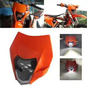 �I�����W�n�E�W���O�t�����g�w�b�h���C�g�A�n�C/���[ DRL �t���_�[�g�o�C�N TX 300 FX 350 FX 450 �p Orange Housing Front Headlight w/Hi/Lo DRL For Dirt Bike TX 300 FX 350 FX 450 �y���s�A���i�z