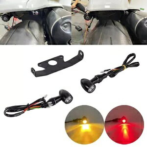 �u���b�g���A LED �^�[���V�O�i���e�[�������v �u���P�b�g���C���[�A�_�v�^�[�t�� �X�|�[�c�X�^�[ S 21+�p Bullet Rear LED Turn Signal Tail Lamp w/Bracket Wire Adapter For Sportster S 21+