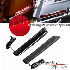 X[N LED ThobOTCh}[J[e[CgLbgn[[[hLO FLHR 2014 Smoke LED Saddlebag Side Marker Tail Lights Kit For Harley Road King FLHR 2014