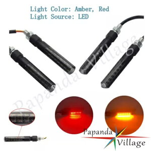 4X jo[T LED ^[VOiCg ECJ[ CWP[^[ 鐅 V[PV 4X Universal LED Turn Signal Light Blinker Indicator Flowing Water Sequential
