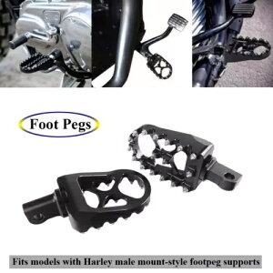 ubNChtbgyOtbgXgn[[FLSTFX|[cX^[XL 1200 883_Ci93-17p Black Wide Foot Pegs Footrest For Harley FLSTF Sportster XL 1200 883 Dyna 93-17