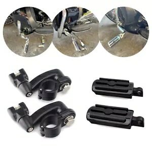 ubNtbgyOtbgXgHyONv}Egn[[32mmGWK[hp Black Foot Pegs Footrests Highway Pegs Clamp Mount For Harley 32mm Engine Guards
