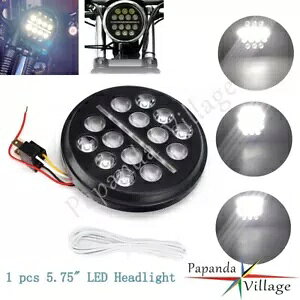 5.75�C���` LED �w�b�h���C�g ���E���h�w�b�h�����v DRL�t�� �n�[���[�_�C�i FXDS FXDC FXDX FXDXT�p 5.75 LED Headlight Round Headlamp w/DRL For Harley Dyna FXDS FXDC FXDX FXDXT �y���s�A���i�z