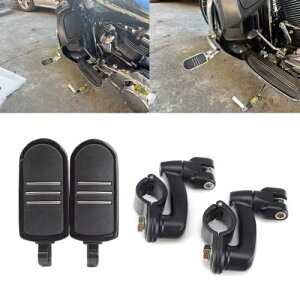 XeXX`[ L&R TChtbgyO nCEFCyO NvLbg n[[ 1.25" K[hp Stainless Steel L&R Side Foot Pegs Highway Pegs Clamp Kit For Harley 1.25" Guard