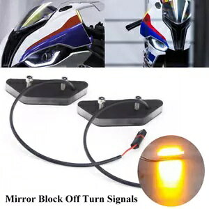 ~[ubNItAo[ LED ECJ[CWP[^Cg BMW S1000RR 2020-up Mirror Block Off Amber LED Turn Signals Indicator Light For BMW S1000RR 2020-up
