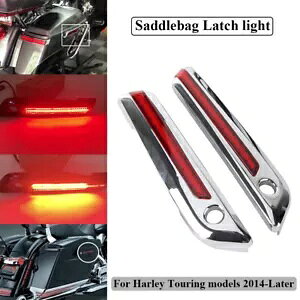 2X LED ThobO b` Cg bh ^[ VOi u[L Cg Xg[g OCh FLHX/S p 2X LED Saddlebag Latch Light Red Turn Signal Brake Light For Street Glide FLHX/S