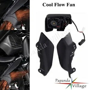 ABS vX`bN ubN N[ t[ t@ uPbg Lbg n[[ [h OCh Eg FLTRU p ABS Plastic Black Cool Flow Fan Bracket Kit For Harley Road Glide Ultra FLTRU